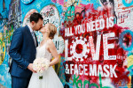 Wedding photography in Prague by the Lennon wall