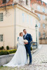 Prague wedding photography with old building
